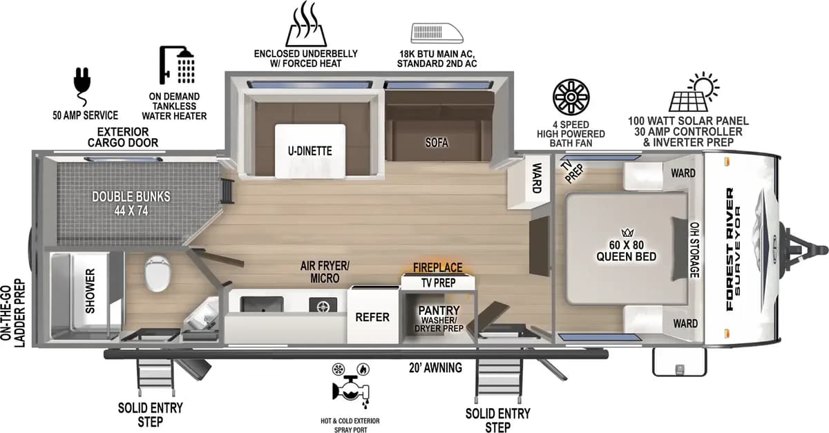 2027 Forest River Surveyor Camp Series 27CAMP